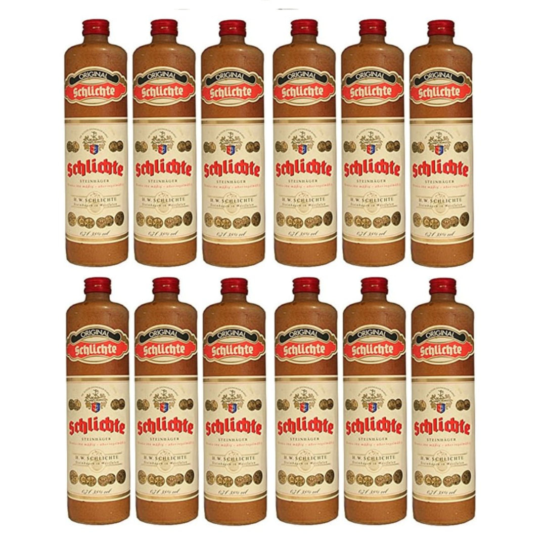 Original Schlichte Steinhäger Tonkrug (12 x 0,7 L) - Versanel -