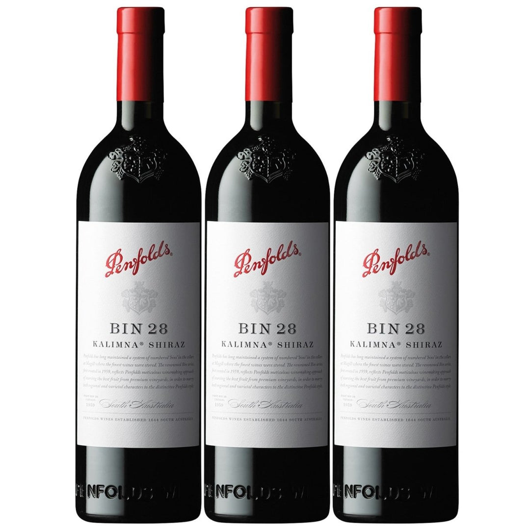 Penfolds Bin 28 Kalimna Shiraz limitiert Rotwein Wein Trocken Australien I Visando Paket (3 x 0,75l) - Versanel -