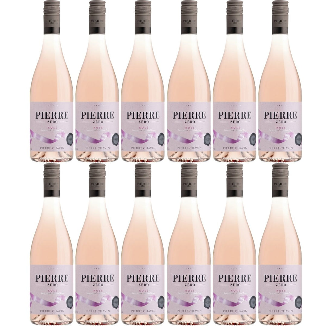 Pierre Chavin Pierre Zéro Rosé Roséwein alkoholfrei Wein trocken Frankreich (12 Flaschen) - Versanel -