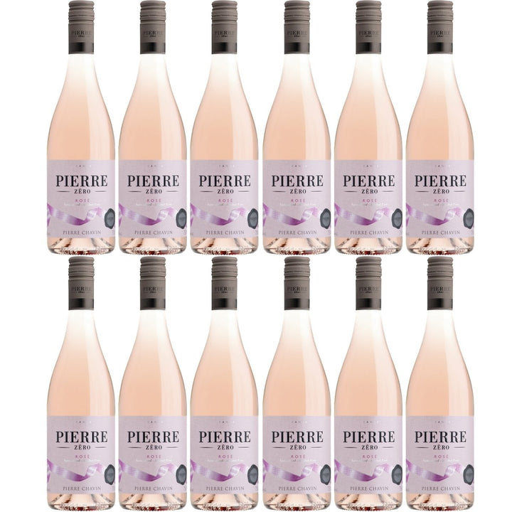 Pierre Chavin Pierre Zéro Rosé Roséwein alkoholfrei Wein trocken Frankreich (12 Flaschen) - Versanel -