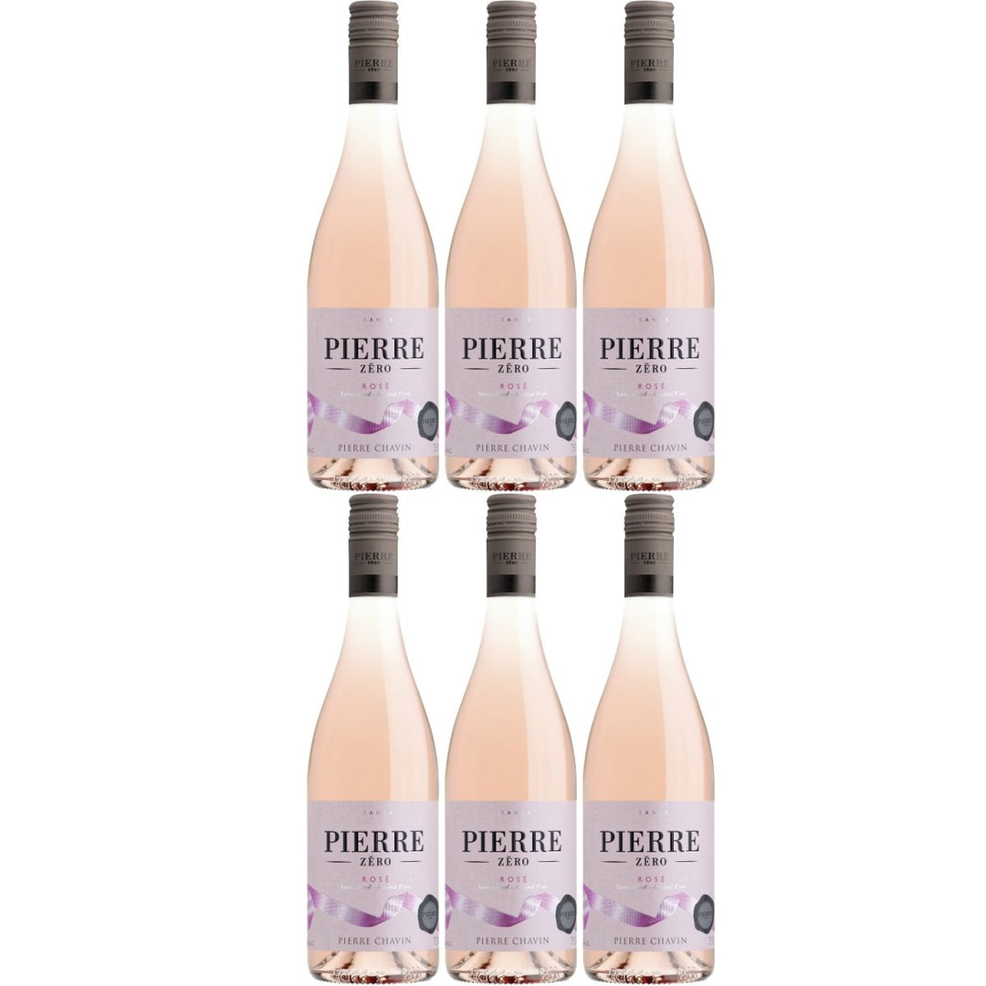 Pierre Chavin Pierre Zéro Rosé Roséwein alkoholfrei Wein trocken Frankreich (6 Flaschen) - Versanel -