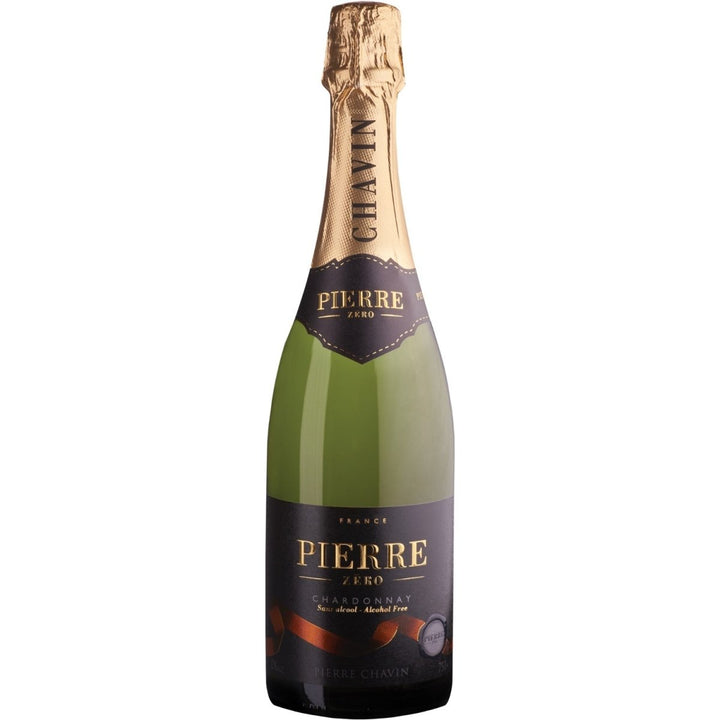 Pierre Chavin Pierre Zéro Sparkling Chardonnay Weißwein alkoholfrei Wein Schaumwein prickelnd trocken Frankreich (12 Flaschen) - Versanel -