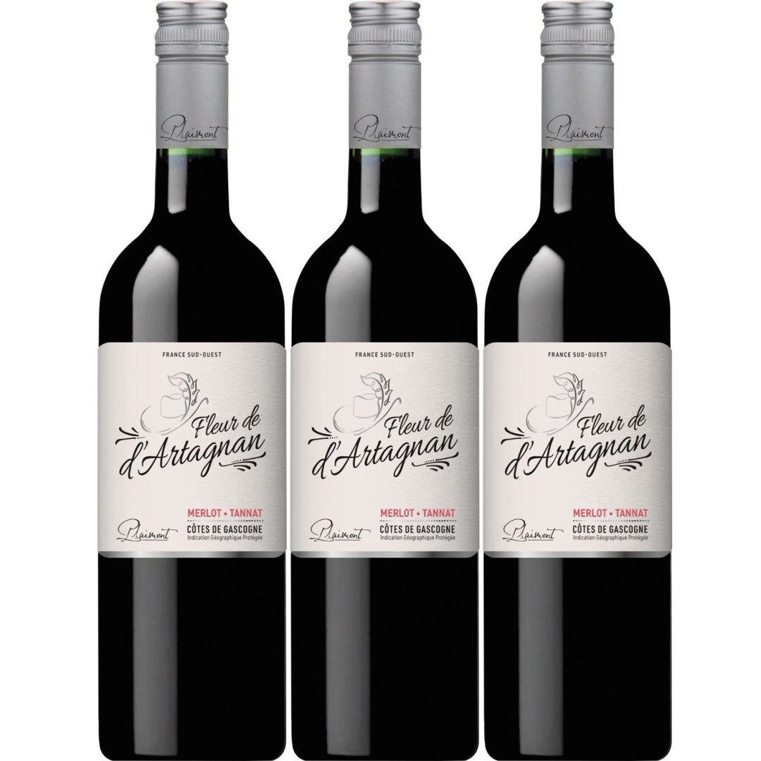 Plaimont Fleur de d'Artagnan Merlot-Tannat Rotwein Wein trocken Frankreich (3 Flaschen) - Versanel -