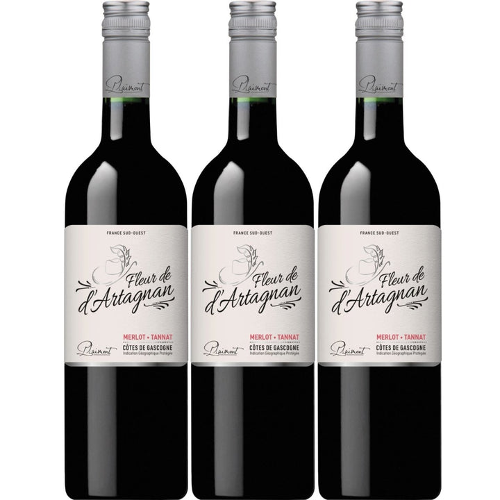 Plaimont Fleur de d'Artagnan Merlot-Tannat Rotwein Wein trocken Frankreich (3 Flaschen) - Versanel -