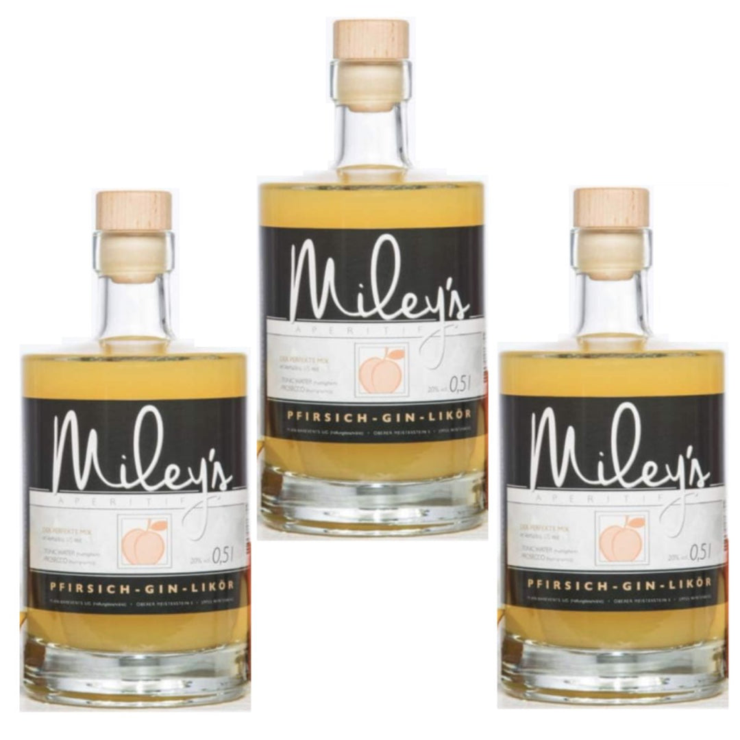 PlanBar Miley's Pfirsich-Gin-Likör (3 x 0,5l) - Versanel -