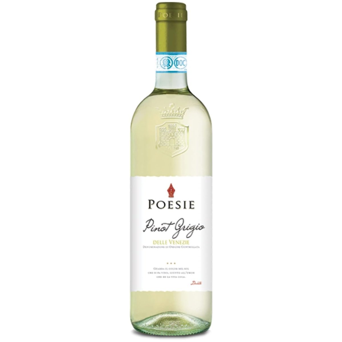 Poesie Pinot Grigio DOC Weißwein Wein trocken Italien (12 x 0,75l) - Versanel -