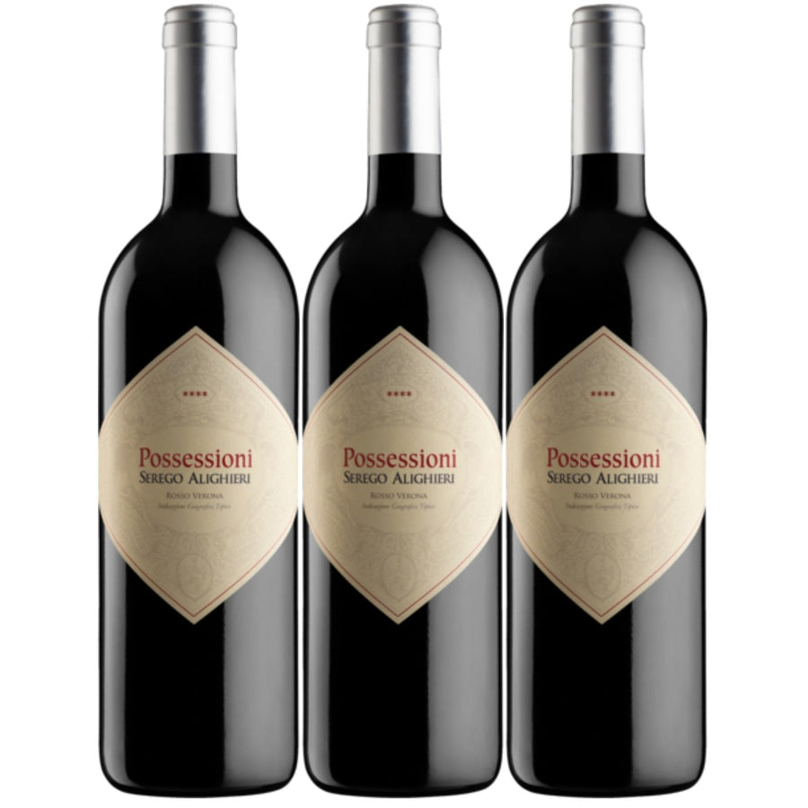 Possessioni Rosso Rosso del Veronese Rotwein italienischer Wein trocken IGT Italien (3 x 0.75l) - Versanel -