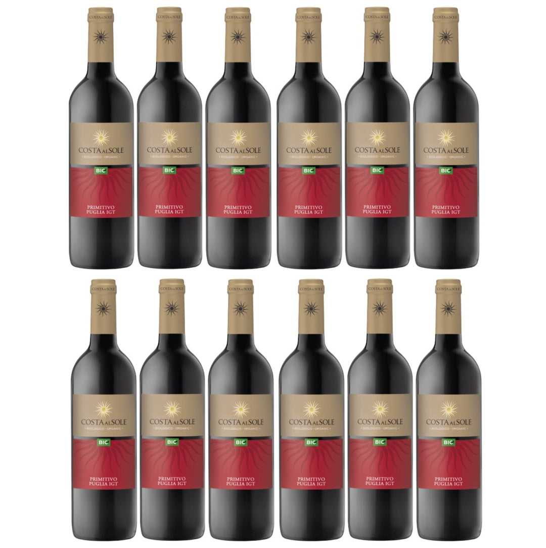 Primitivo IGT Costa al Sole Rotwein Wein trocken Italien (12 x 0,75l) - Versanel -