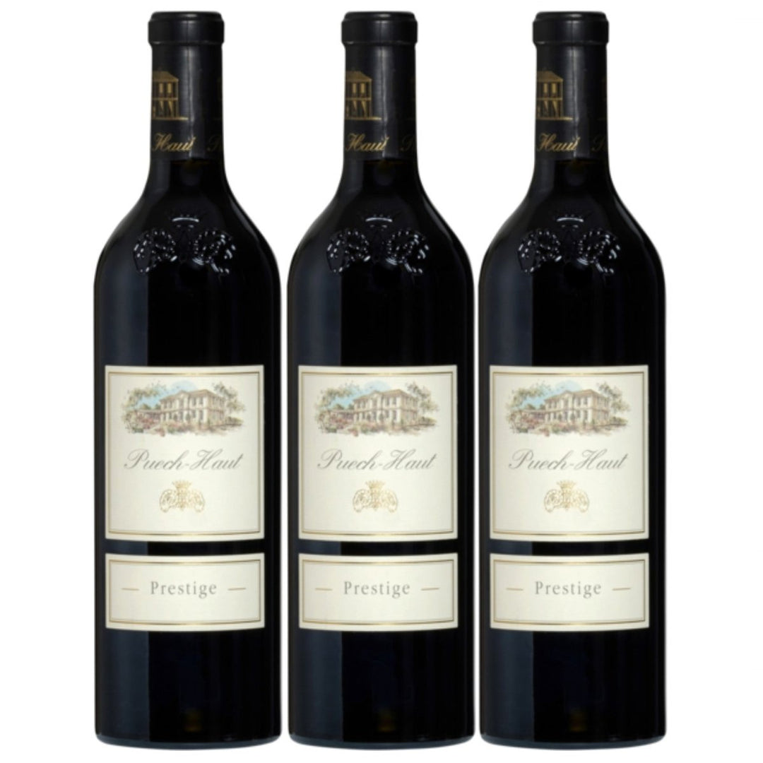 Puech-Haut Prestige Rouge Languedoc AOP Rotwein Wein trocken Frankreich (3 x 0.75l) - Versanel -
