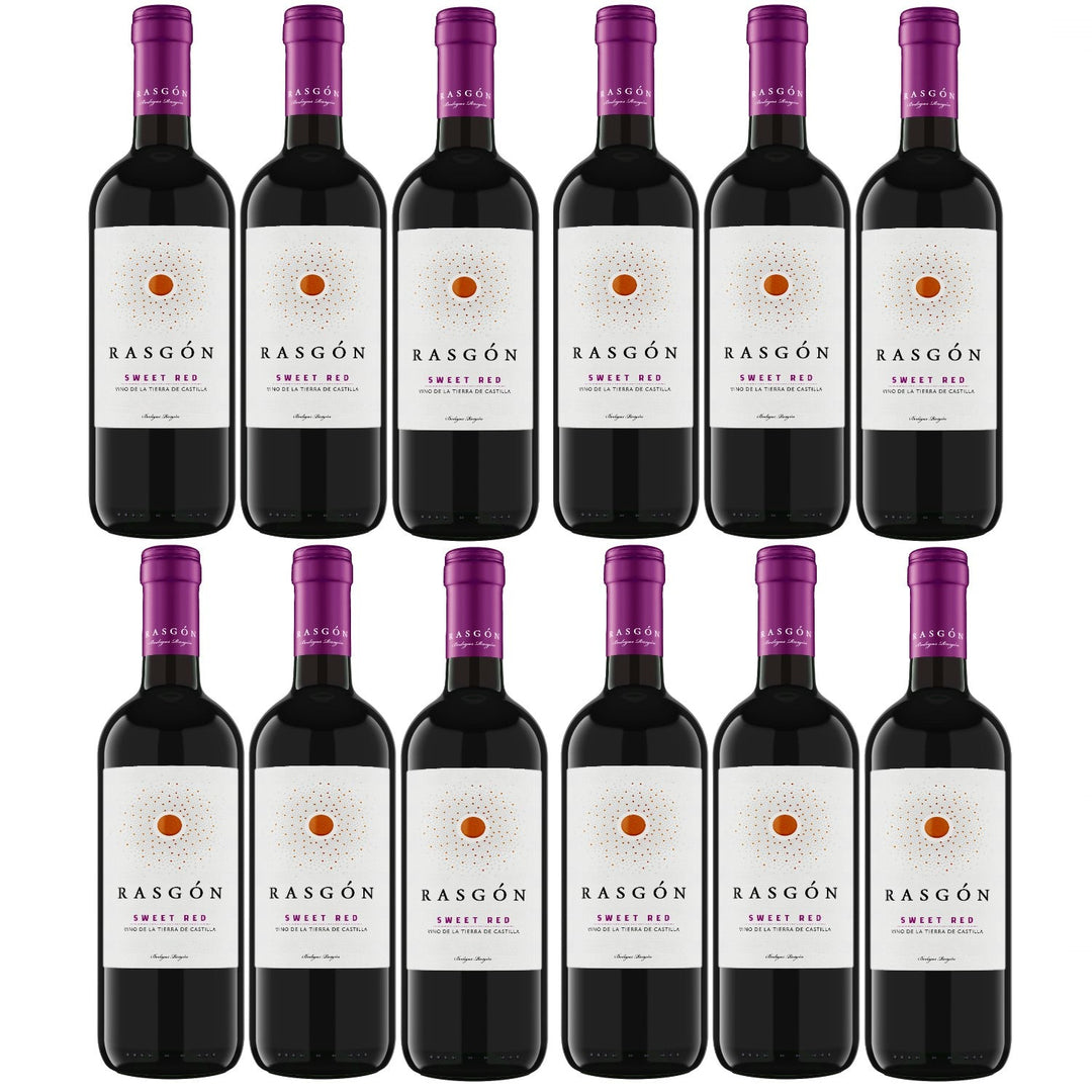 Rasgón Sweet Red Tempranillo Rotwein Wein süß Spanien (12 x 0.75l) - Versanel -