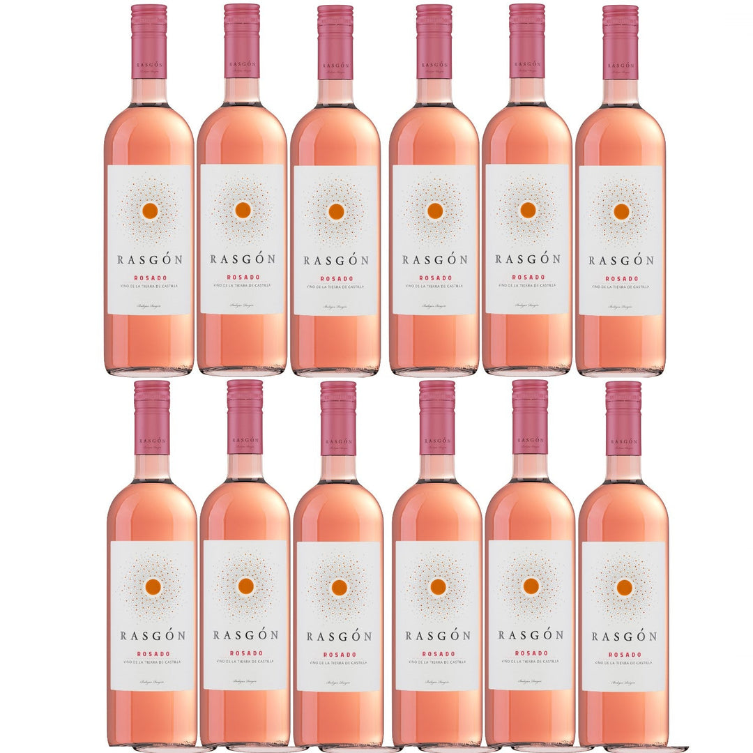 Rasgon Tempranillo Rosado Roséwein Wein halbtrocken Spanien (12 x 0.75l) - Versanel -