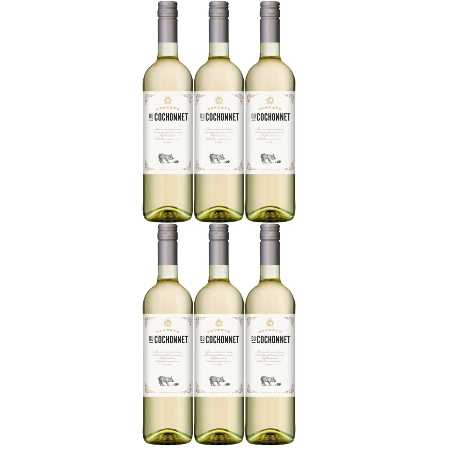 Réserve du Cochonnet Blanc Pays d' Oc Weißwein Wein trocken IGP Frankreich (6 x 0.75l) - Versanel -