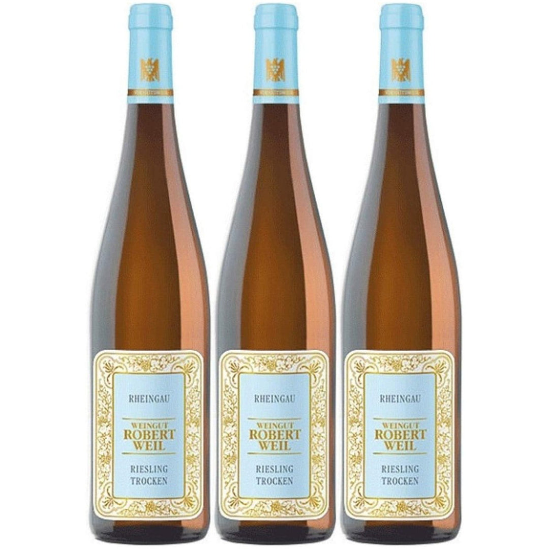 Robert Weil Rheingau Riesling Weißwein Wein QbA trocken (3 x 0.75l) - Versanel -