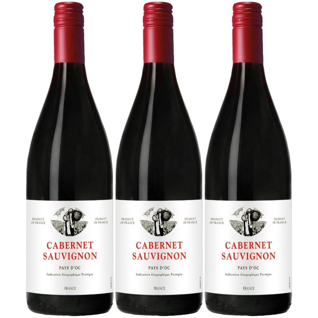 Rocher Cabernet Sauvignon Rotwein Wein trocken Frankreich (3 x 1,0l) - Versanel -
