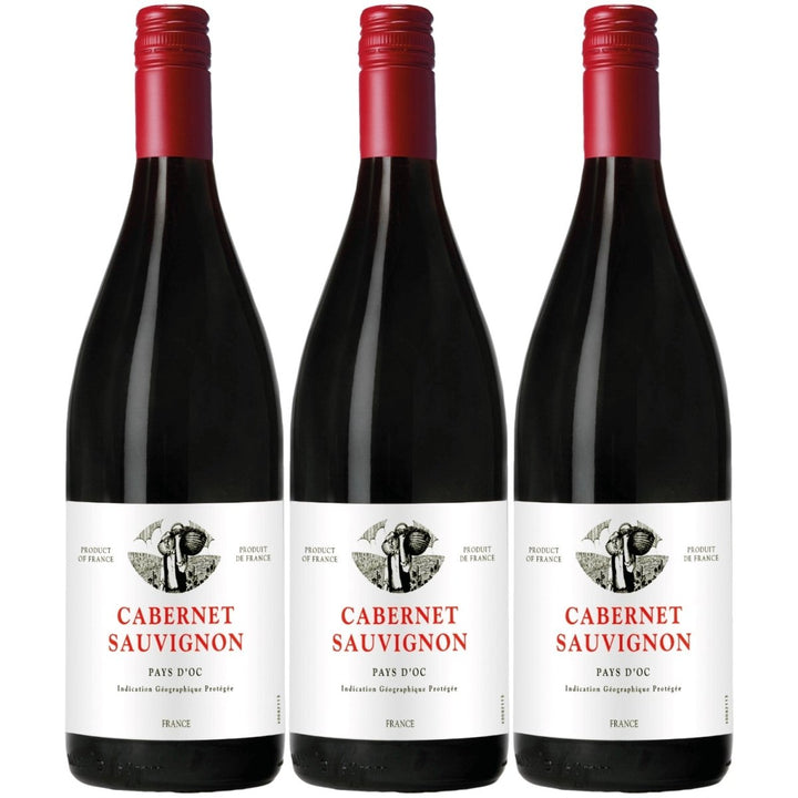 Rocher Cabernet Sauvignon Rotwein Wein trocken Frankreich (3 x 1,0l) - Versanel -