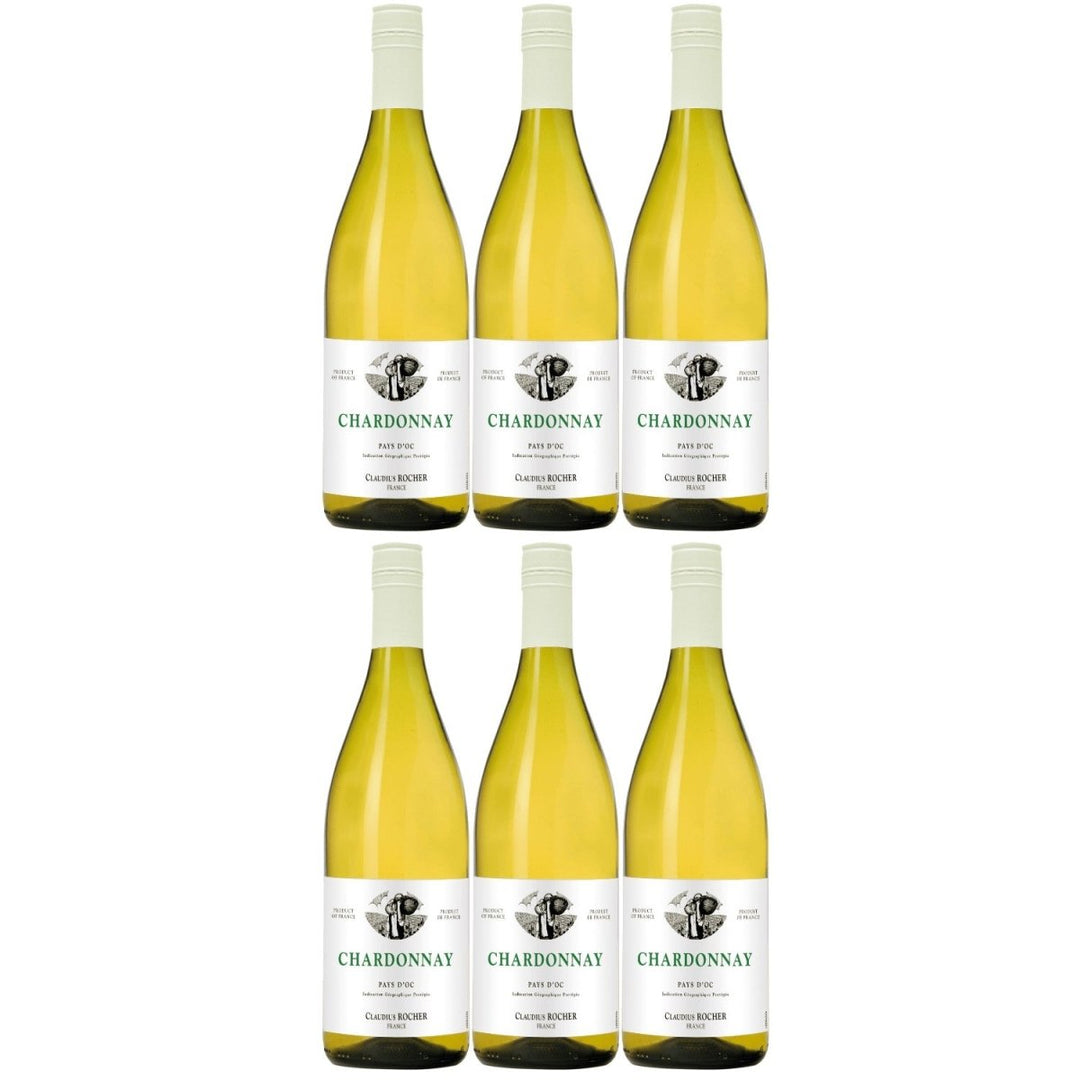 Rocher Chardonnay Weißwein Wein trocken Frankreich (6 x 1,0l) - Versanel -