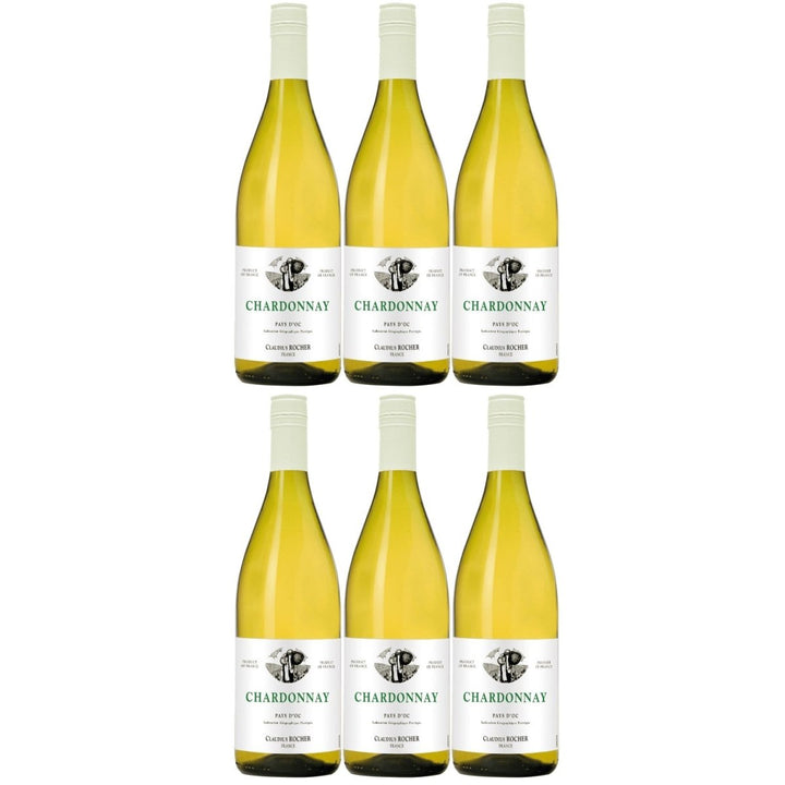 Rocher Chardonnay Weißwein Wein trocken Frankreich (6 x 1,0l) - Versanel -