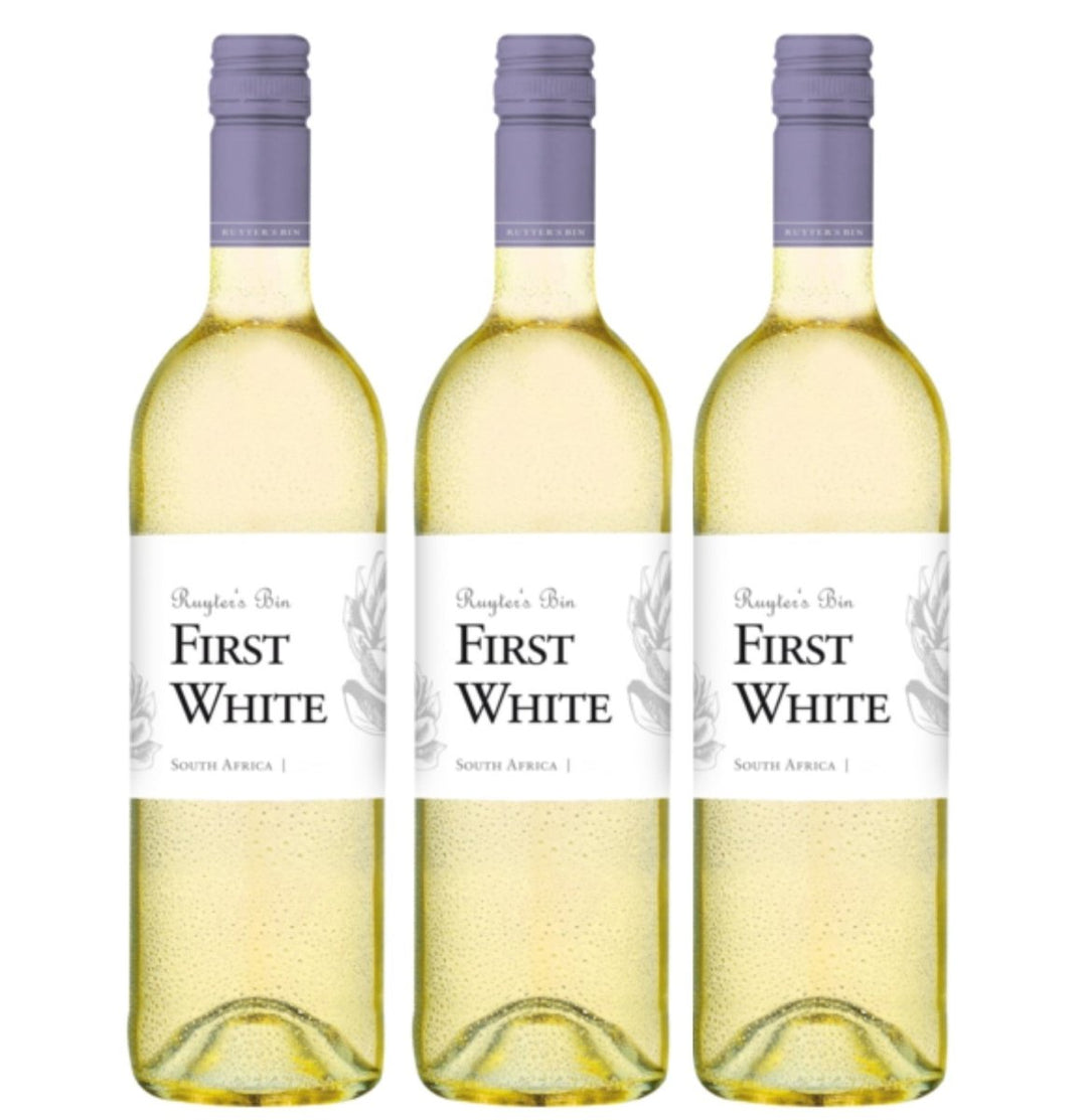 Ruyter's Bin First White Stellenbosch Chenin Blanc Weißwein Wein trocken Südafrika (3 x 0.75l) - Versanel -