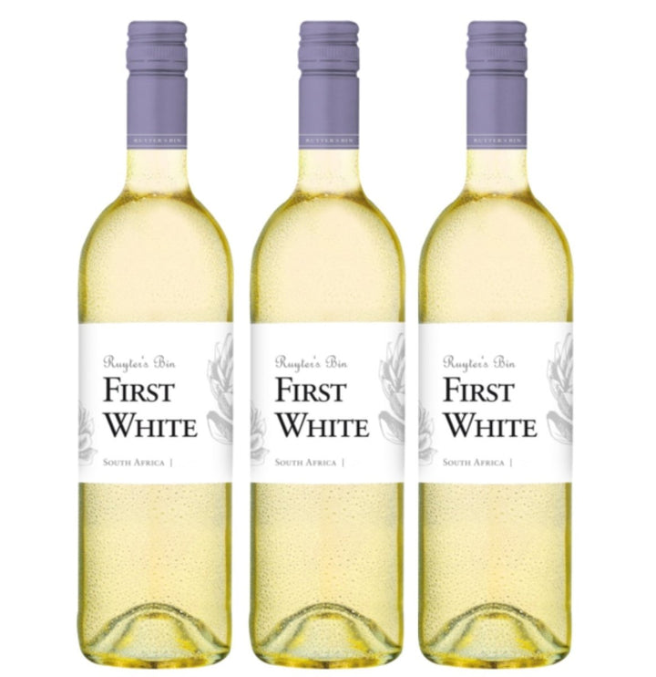 Ruyter's Bin First White Stellenbosch Chenin Blanc Weißwein Wein trocken Südafrika (3 x 0.75l) - Versanel -