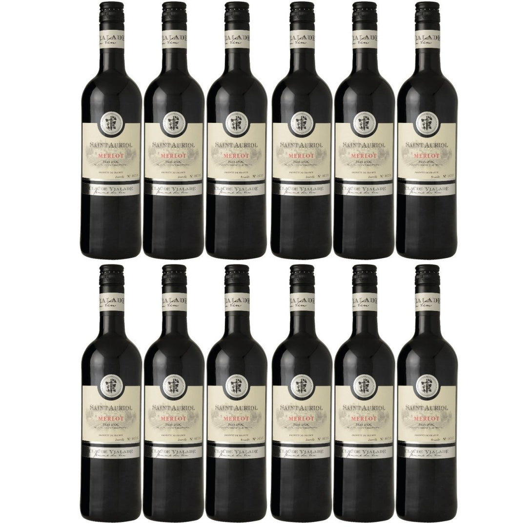 Saint Auriol Merlot Pays d'Oc IGP Rotwein Wein trocken Frankreich (12 x 0,75l) - Versanel -