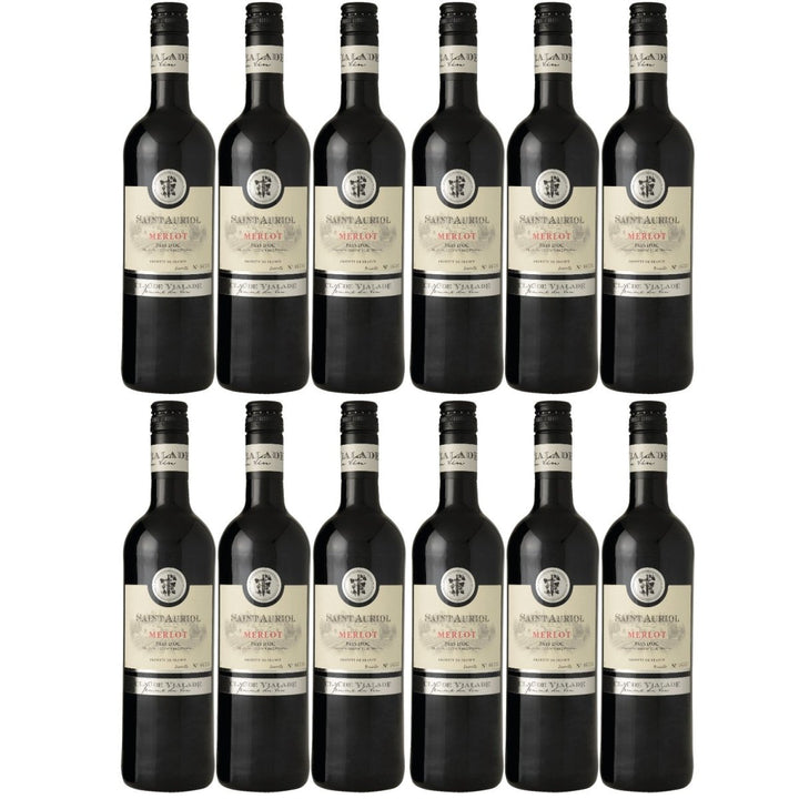 Saint Auriol Merlot Pays d'Oc IGP Rotwein Wein trocken Frankreich (12 x 0,75l) - Versanel -