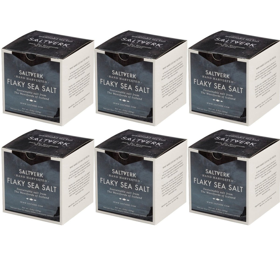 Saltverk Flaky Sea Salt Meersalz Flocken aus Island (6 x 250 g) - Versanel -