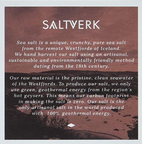 Saltverk Salt - Meersalzflocken mit Aktivkohle gefärbt, schwarzes, isländisches Feinschmecker-Salz (6 x 125 g) - Versanel -