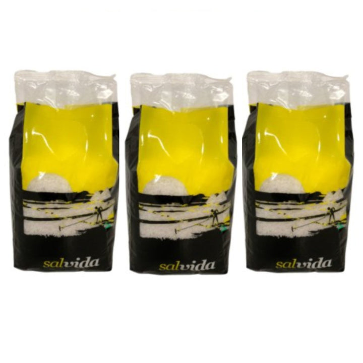 Salvida Sal Marinho Grobes Meersalz Salz Portugal für Salzmühle Nudelwasser Reis Salzbraten (3 x 1kg) - Versanel -
