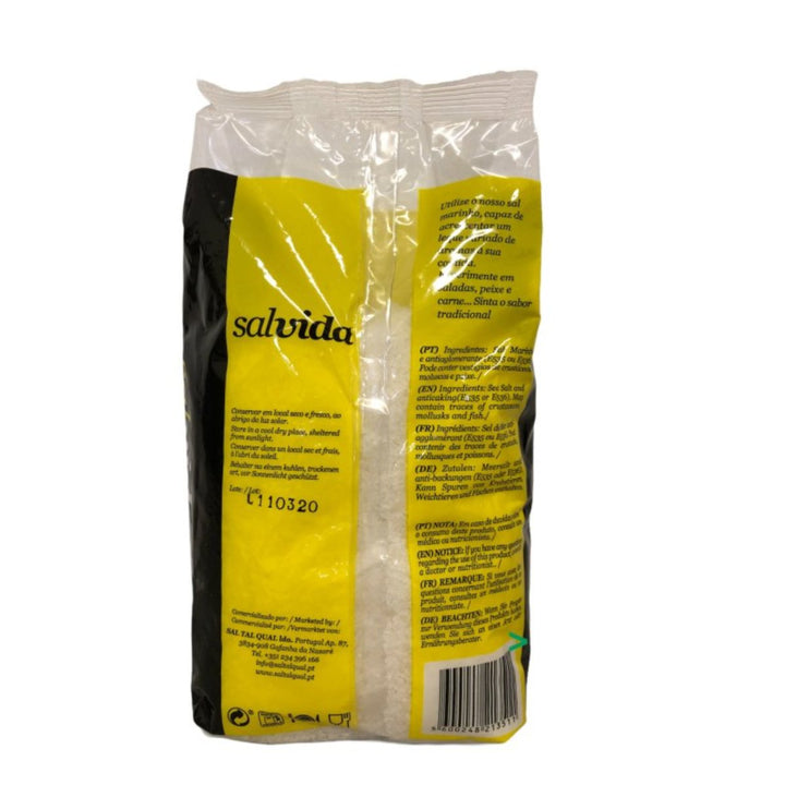 Salvida Sal Marinho Grobes Meersalz Salz Portugal für Salzmühle Nudelwasser Reis Salzbraten (3 x 1kg) - Versanel -