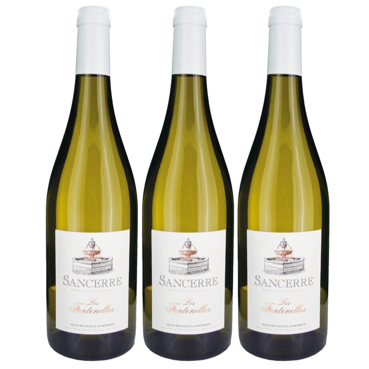 Sancerre AOC Réserve Les Fontenelles Weißwein Wein trocken Frankreich I Visando Paket (3 x 0,75l) - Versanel -