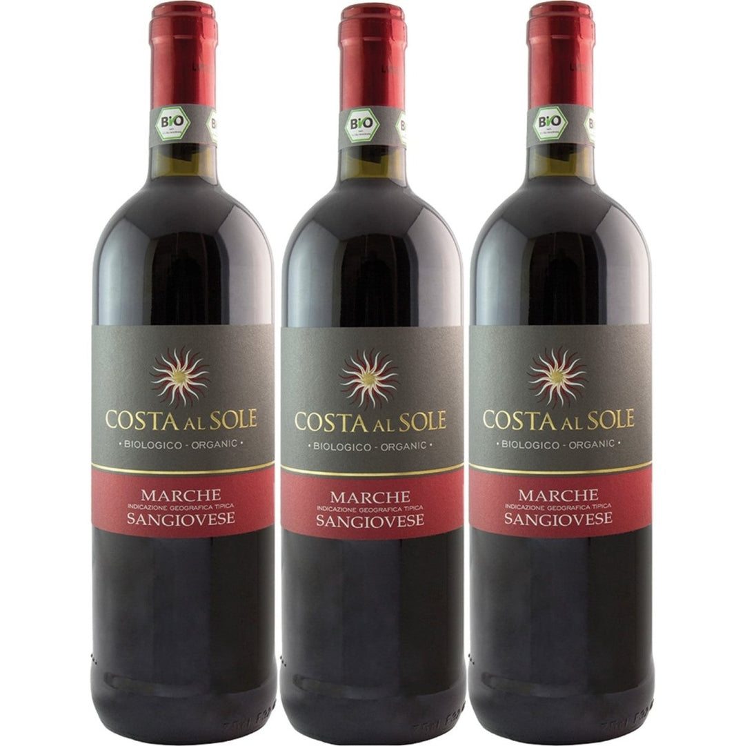 Sangiovese IGT Costa al Sole Rotwein Wein trocken Italien (3 x 0,75l) - Versanel -