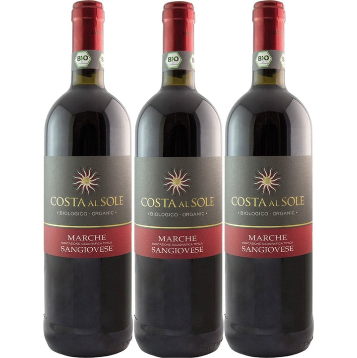 Sangiovese IGT Costa al Sole Rotwein Wein trocken Italien (3 x 0,75l) - Versanel -