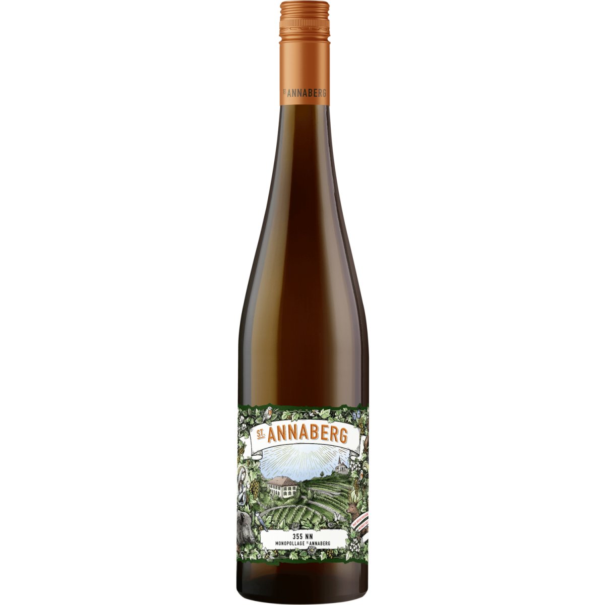 Sankt Annaberg 355 NN Riesling BIO Weißwein Wein feinherb Pfalz (12 x 0,75l) - Versanel -