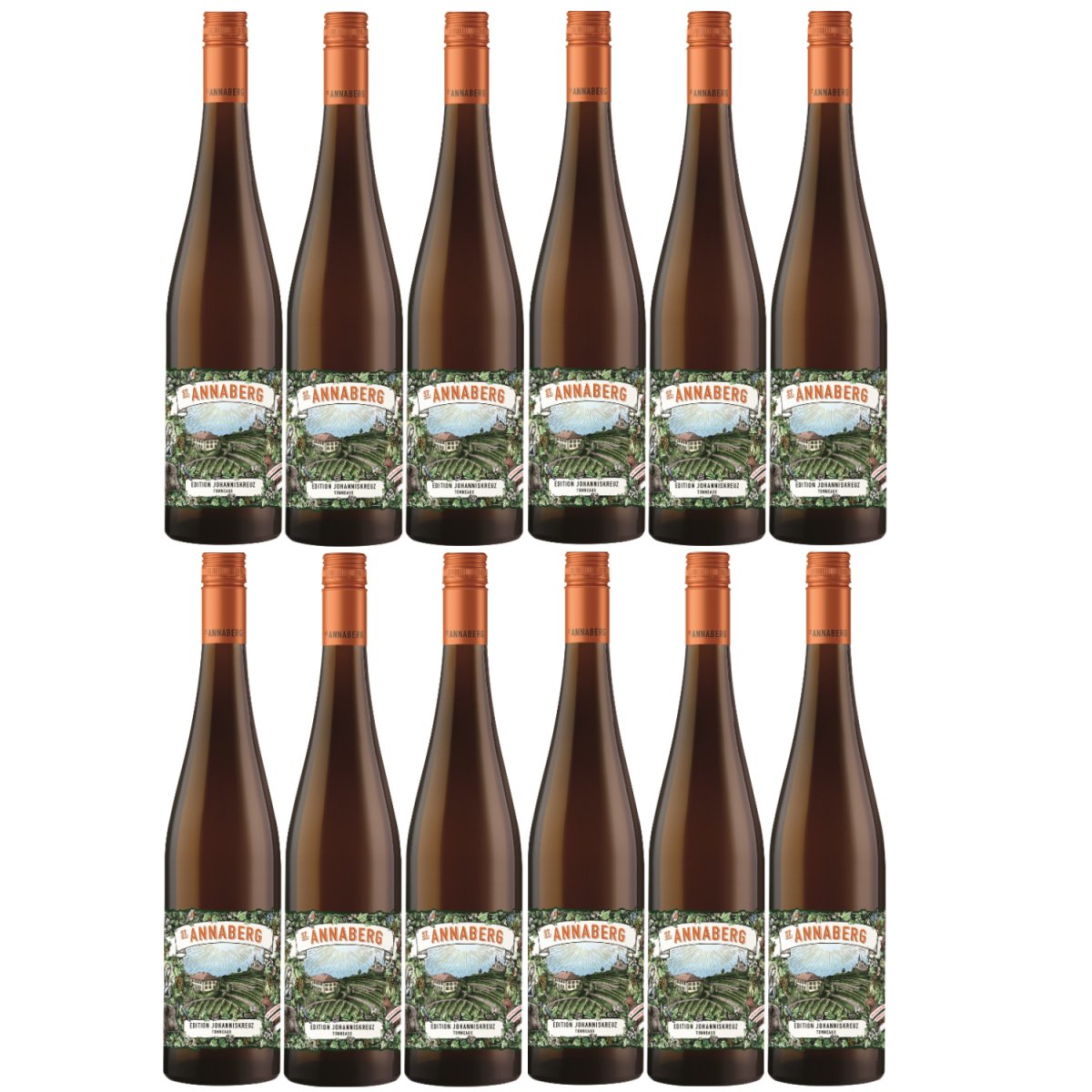 Sankt Annaberg Edition Johanniskreuz Lagencuvée aus dem Tonneaux Riesling trocken BIO Weißwein Wein Trocken Pfalz (12 x 0,75l) - Versanel -