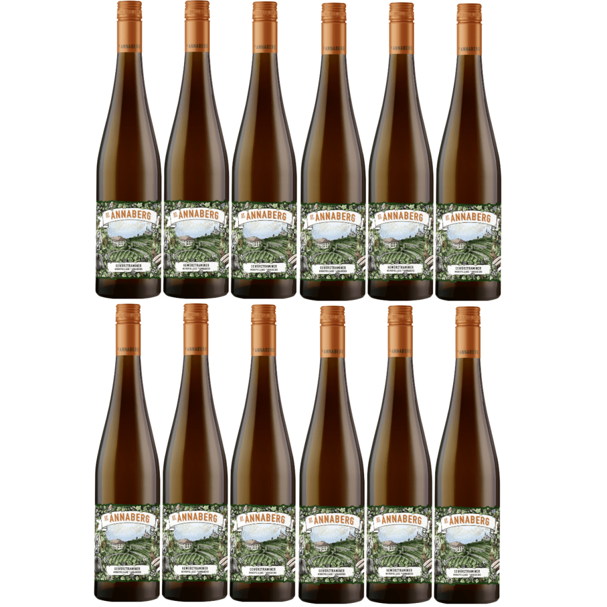 Sankt Annaberg Gewürztraminer Monopollage BIO Weißwein Wein Feinherb Pfalz (12 x 0,75l) - Versanel -