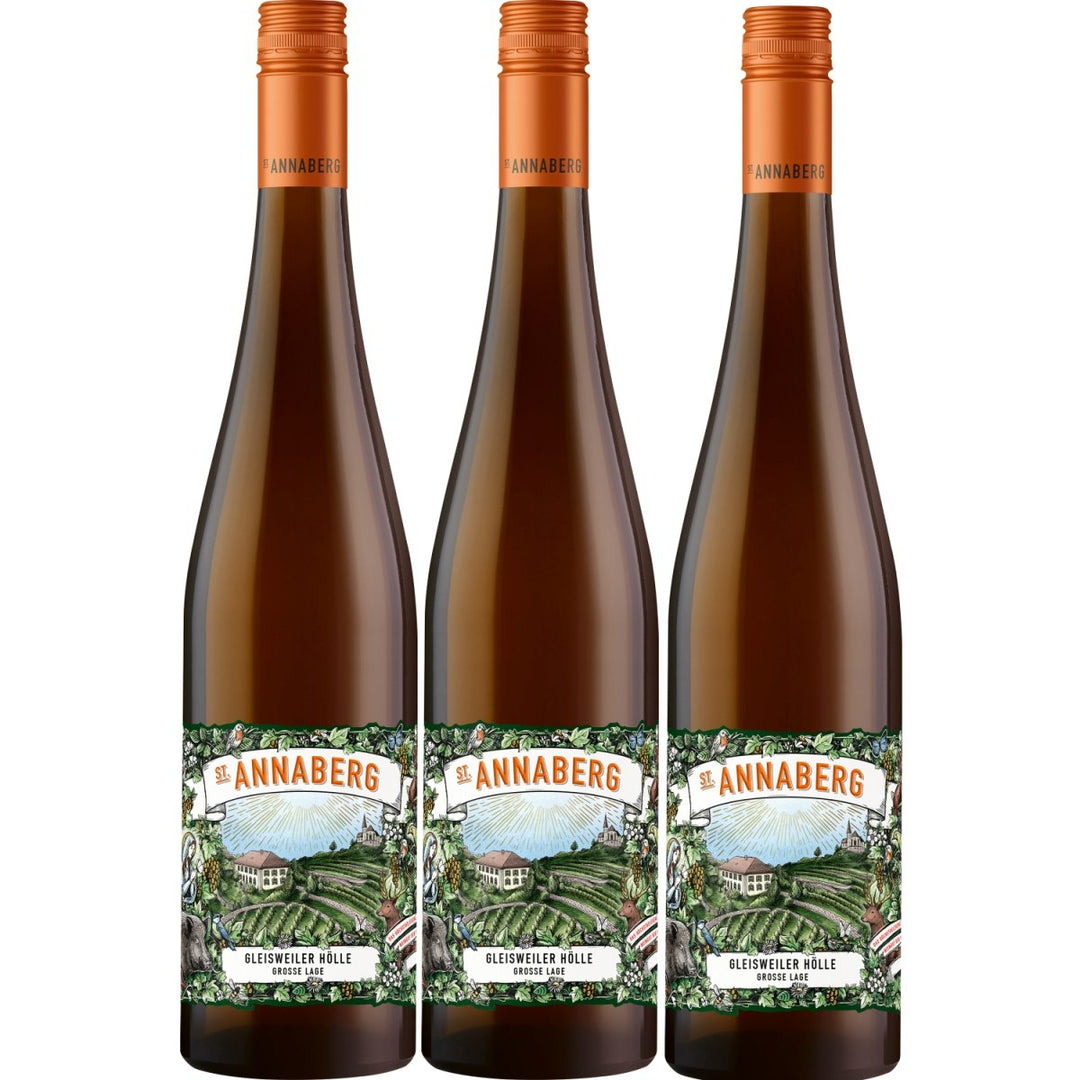 Sankt Annaberg Gleisweiler Hölle Alte Reben Riesling trocken BIO Weißwein Wein Trocken Pfalz (3 x 0,75l) - Versanel -