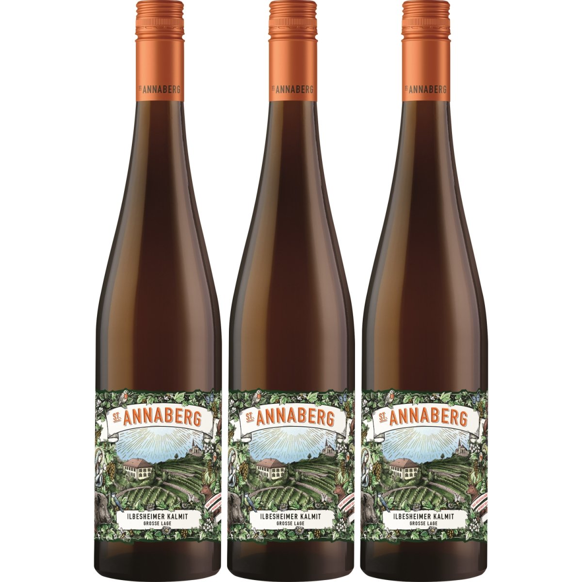 Sankt Annaberg Ilbesheimer Kalmit Grosse Lage Riesling trocken BIO Weißwein Wein Trocken Pfalz (3 x 0,75l) - Versanel -