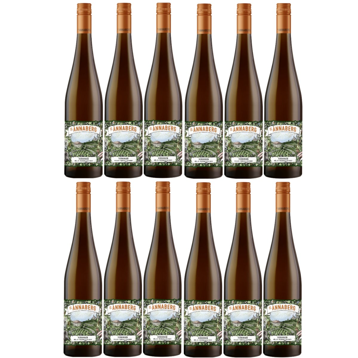 Sankt Annaberg Verborgen Müller-Thurgau Silvaner Monopollage BIO Weißwein Wein Trocken Pfalz (12 x 0,75l) - Versanel -