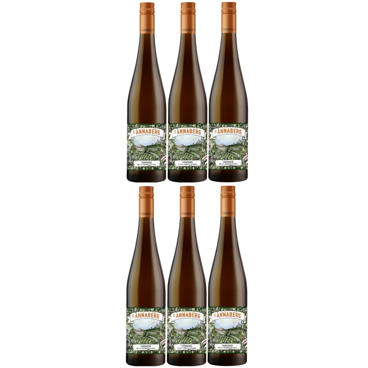 Sankt Annaberg Verborgen Müller-Thurgau Silvaner Monopollage BIO Weißwein Wein Trocken Pfalz (6 x 0,75l) - Versanel -