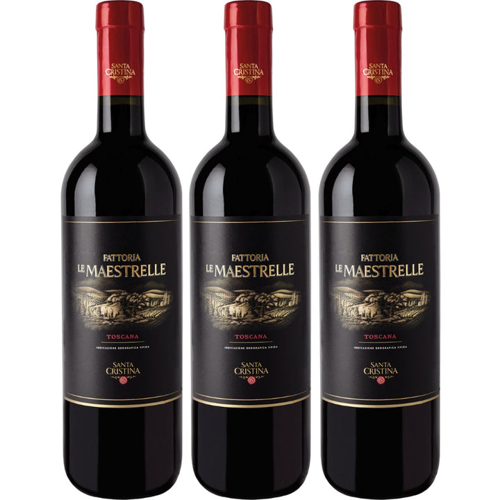 Santa Cristina Le Maestrelle Toscana IGT Rotwein Wein Trocken Italien (3 x 0,75l) - Versanel -
