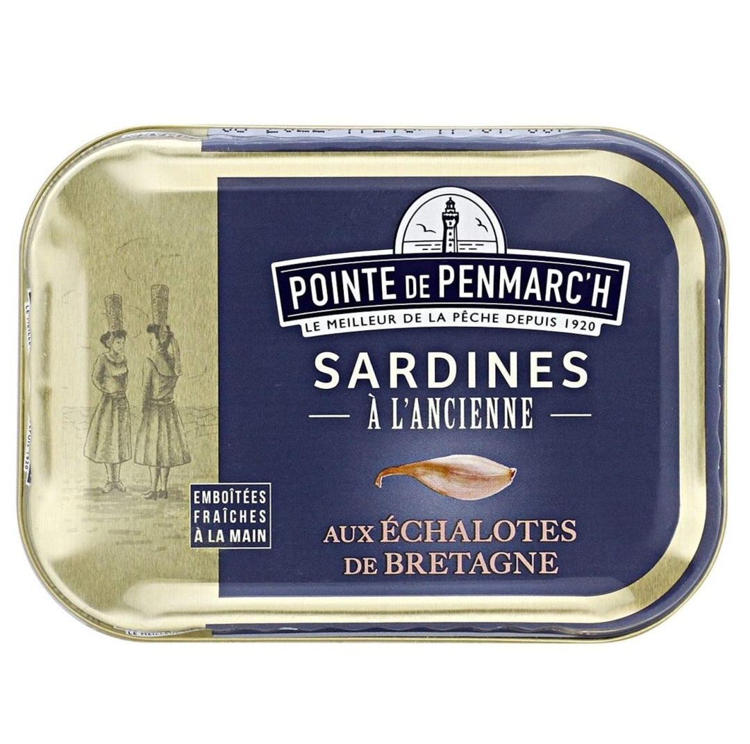 Sardinen in nativem Olivenöl Extra mit kandierter Schalotte aus der Bretagne 115 g von Pointe de Penmarc'h / Frankreich (4 x 115g) - Versanel -
