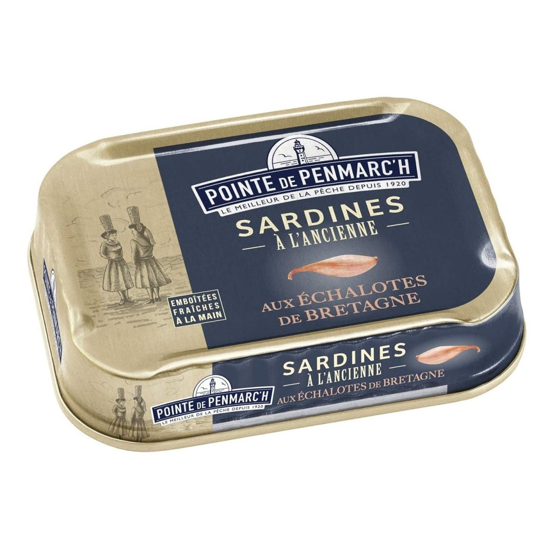 Sardinen in nativem Olivenöl Extra mit kandierter Schalotte aus der Bretagne 115 g von Pointe de Penmarc'h / Frankreich (6 x 115g) - Versanel -
