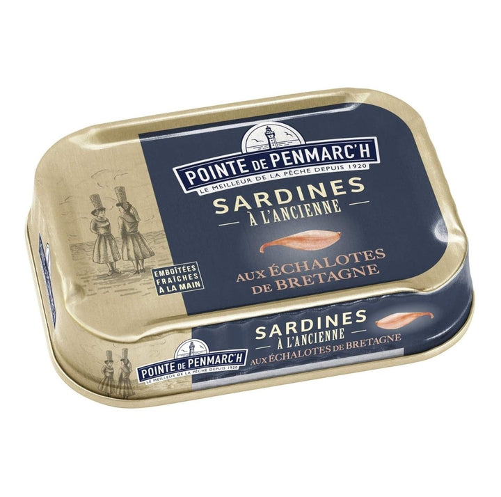 Sardinen in nativem Olivenöl Extra mit kandierter Schalotte aus der Bretagne 115 g von Pointe de Penmarc'h / Frankreich (6 x 115g) - Versanel -