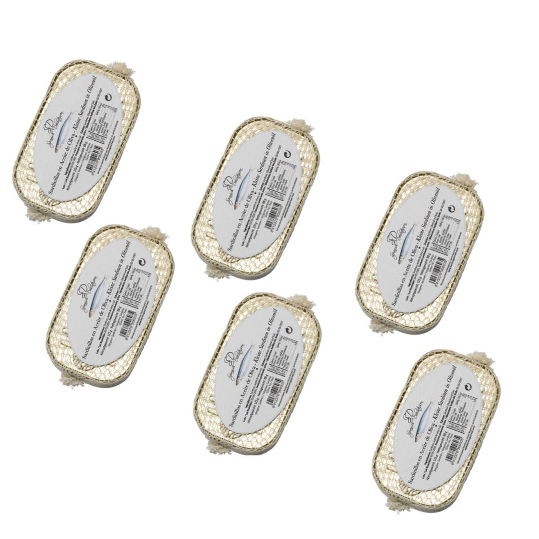 Sardinen in Olivenöl eingelegt 125 g / Sardinillas en Aceite de Oliva / Ölsardinen (6 x 125 g) - Versanel -
