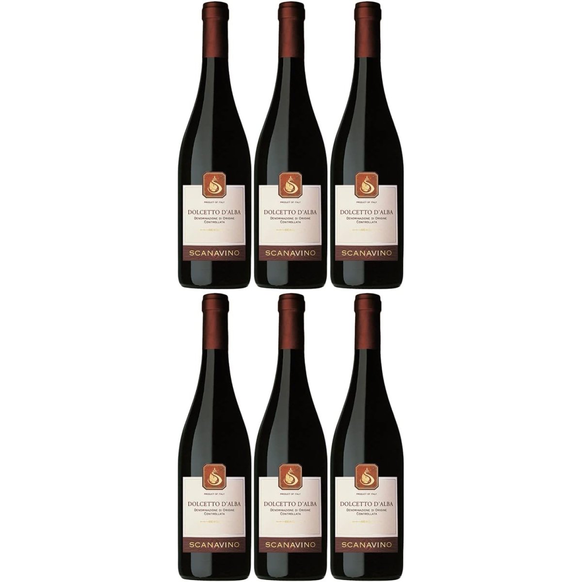 Scanavino Dolcetto d'Alba DOC Rotwein Wein trocken Italien (6 x 0,75l) - Versanel -