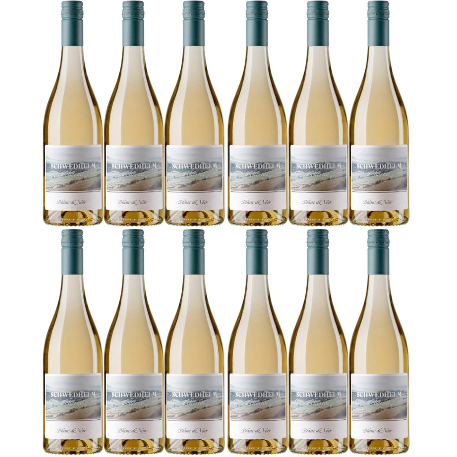 Schwedhelm Blanc de Noir Gutswein Weißwein Wein trocken QbA Deutschland (12 x 0.75l) - Versanel -