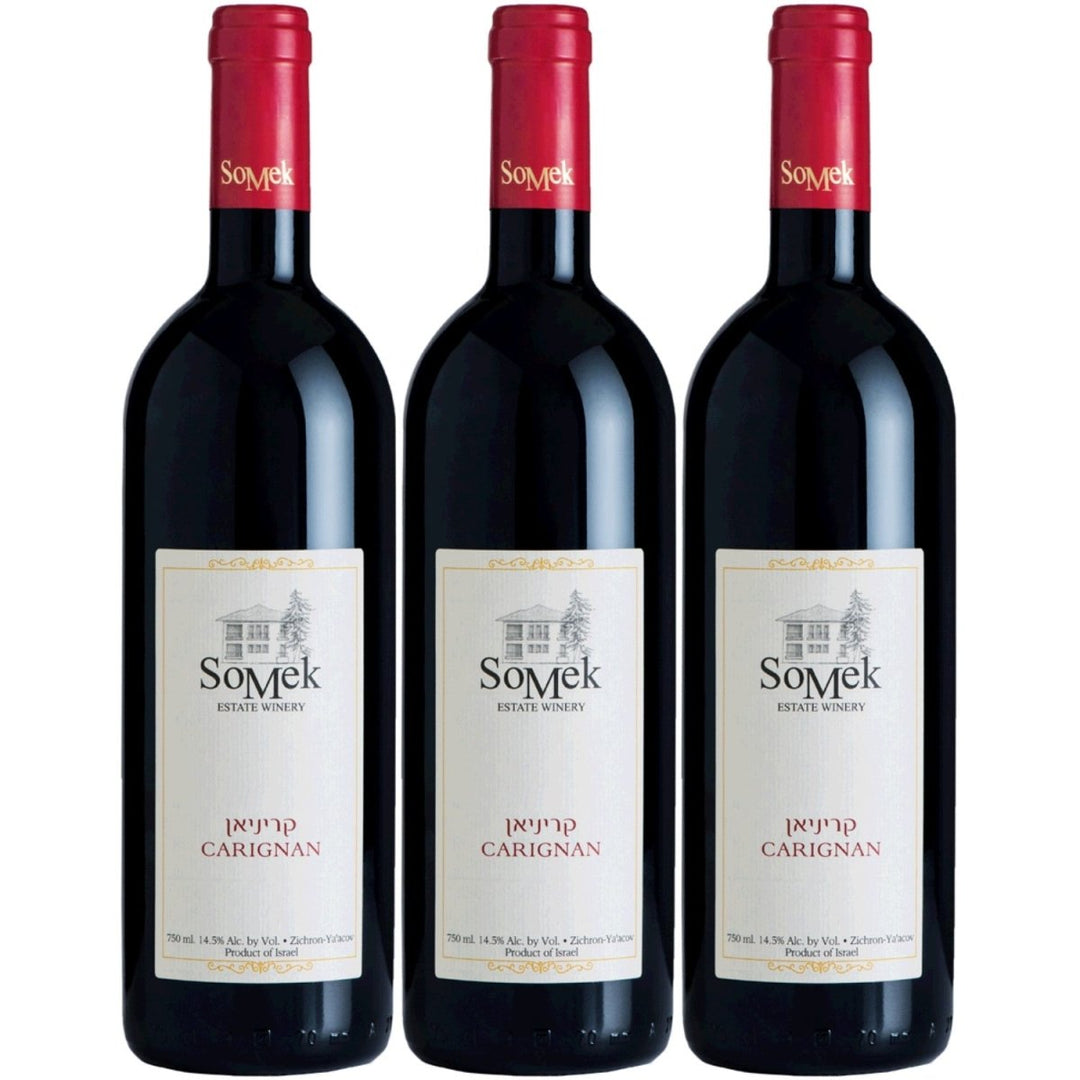 Somek Winery Carignan Carmel Israel Rotwein Wein Trocken Israel (3 x 0.75 l) - Versanel -