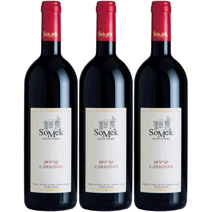 Somek Winery Carignan Carmel Israel Rotwein Wein Trocken Israel (3 x 0.75 l) - Versanel -