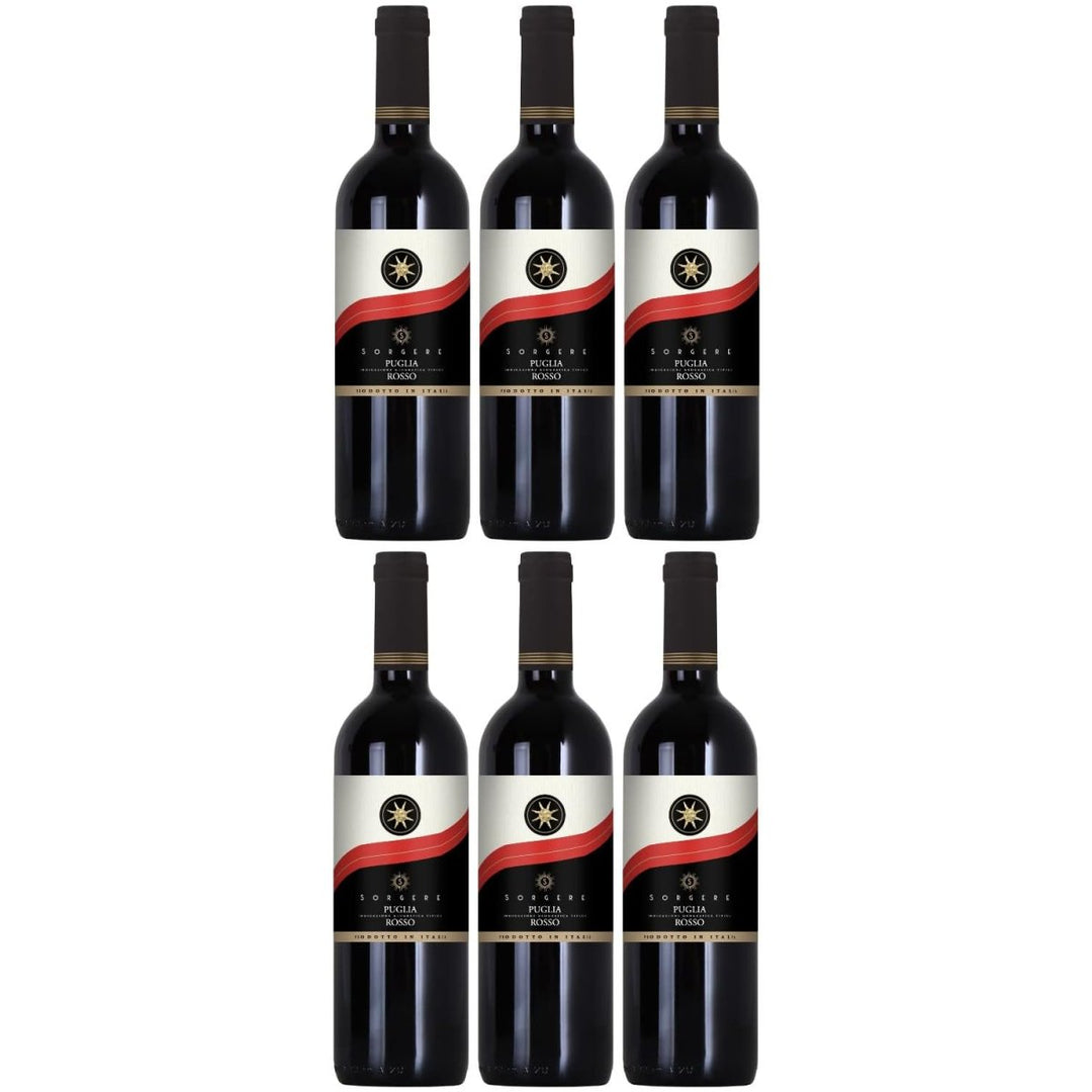 Sorgere dolce Rosso di Salento IGT Rotwein Wein lieblich Italien (6 x 0,75l) - Versanel -