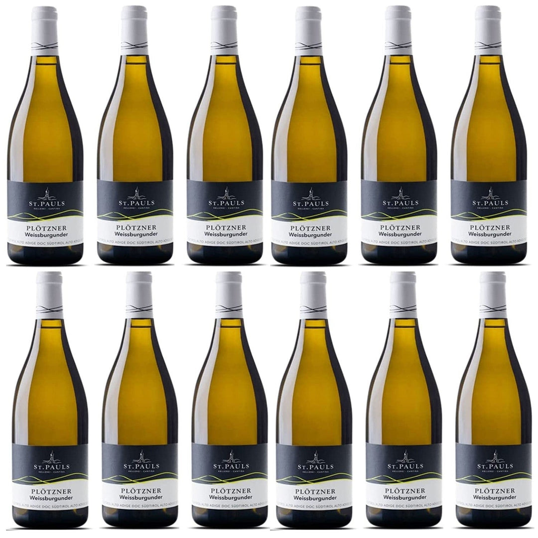 St. Pauls Plötzner Weißburgunder Alto Adige DOC Südtiroler Weißwein Wein trocken (12 x 0.75l) - Versanel -